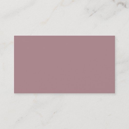 Trendy Roos Gray Minimalist Classical Plain Visitekaartje (Achterkant)