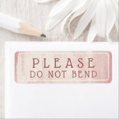 Trendy Roos Grunge GELIEVE NIET TE BENEDEN Etiket (Insitu)