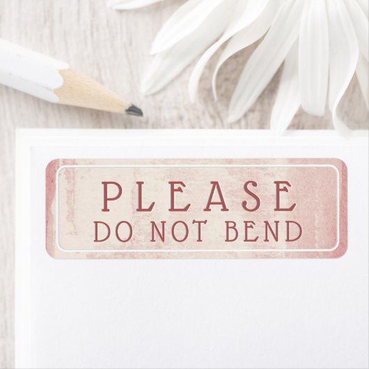 Trendy Roos Grunge GELIEVE NIET TE BENEDEN Etiket (Insitu)