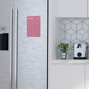 Trendy Roos Roze Voljaar 2024 Kalender Magneet
