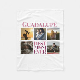 Trendy roze beste mam ooit fotocollage fleece deken