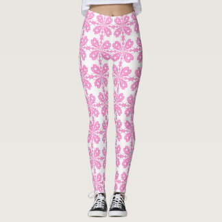 Trendy Roze Blush Bloem Naadloos Patroon Leggings