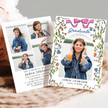 Trendy Roze Bow Ribbon 2 FOTO Afstudeerfeest