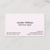 Trendy Roze Check Pattern Modern Professional Visitekaartje (Voorkant)