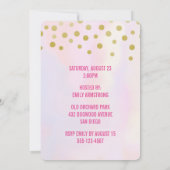 Trendy Roze Eenhoorn met Bloemen Verjaardagsfeest Kaart (Achterkant)