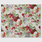 Trendy  - roze - Floral print Cadeaupapier (Vlak)