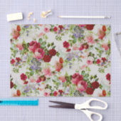 Trendy  - roze - Floral print Tissuepapier (Craft)