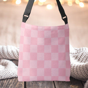 Trendy roze geruite Mode Crossbody Tas