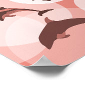 Trendy Roze Golfdolphijnen Poster (Hoek)