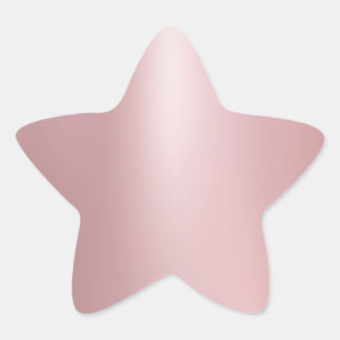 Trendy Roze Goud Elegante Moderne Lege Sjabloon Ster Sticker