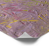 Trendy roze groene moderne Abstracte kunst Poster (Hoek)