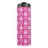 Trendy roze harten Valentijnsdag Thermosbeker (Voorkant)