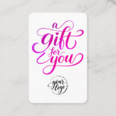 Trendy Roze Korting Voucher QR Code Script (Voorkant)