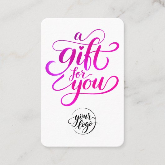 Trendy Roze Korting Voucher QR Code Script (Voorkant)
