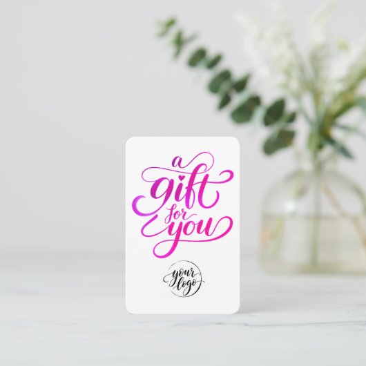 Trendy Roze Korting Voucher QR Code Script (Staand voorkant)