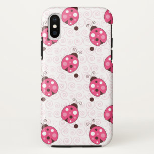 Trendy Roze Ladybugs-celkwestie iPhone X Hoesje