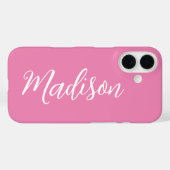 Trendy Roze Meisjesnaam Handgeschreven Manuscript  Case-Mate iPhone Case (Achterkant (horizontaal))