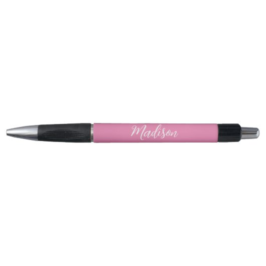 Trendy Roze Meisjesnaam Handgeschreven Manuscript Pen (Voorkant)