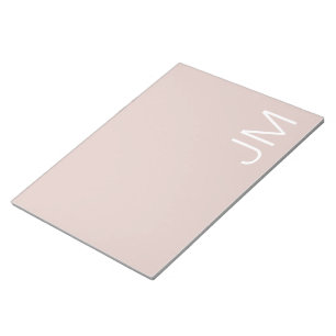 Trendy Roze Oversized Monogram Initiaal Notitieblok