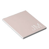 Trendy Roze Oversized Monogram Initialen Notitieblok (Schuin)