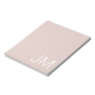 Trendy Roze Oversized Monogram Initialen Notitieblok