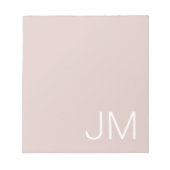 Trendy Roze Oversized Monogram Initialen Notitieblok (Voorkant)