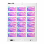 Trendy roze paarse pastelgradiënt product etiket (Full Sheet)