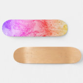 Trendy roze rood blauw Paars geel Skateboard (Horizontaal)
