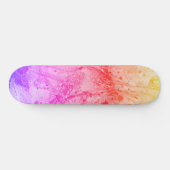 Trendy roze rood blauw Paars geel Skateboard (Horizontaal)