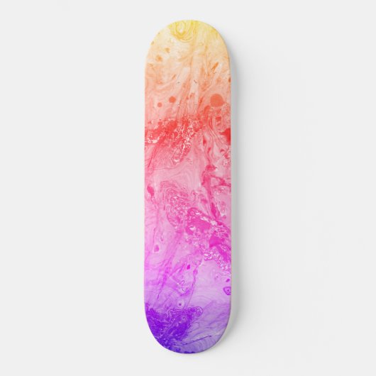 Trendy roze rood blauw Paars geel Skateboard (Voorkant)