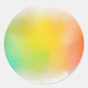 Trendy Roze Rood Geel Oranje Blauw Groen Aangepast Ronde Sticker