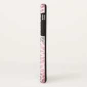 Trendy roze roze bloemen met monogram Case-Mate iPhone case (Achterkant/links)