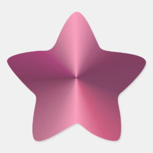 Trendy Roze Sjabloon Moderne Metalen Uiterlijk Bla Ster Sticker