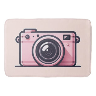 Trendy roze snapshot camera fotografie badmat
