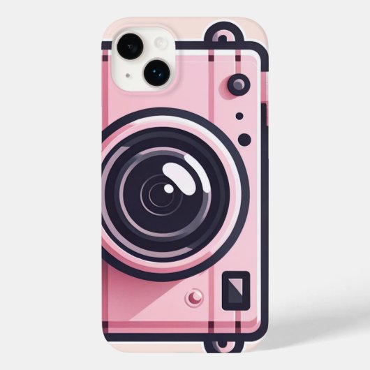 Trendy roze snapshot camera fotografie Case-Mate iPhone case (Achterkant)