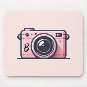 Trendy roze snapshot camera fotografie muismat