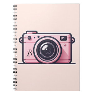 Trendy roze snapshot camera fotografie notitieboek