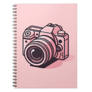 Trendy Roze Spiegelloze Fotocamera Gepersonaliseer Notitieboek