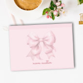 Trendy Roze Strik Geborduurd Met Naam Initiaal Post-it® Notes