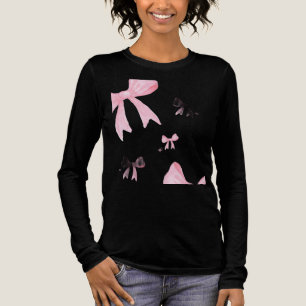 trendy roze strik overhemd voor meisjes Tri-Blend shirt