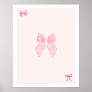 Trendy Roze Strikken Muur Kunst Set , Preppy Poste Poster