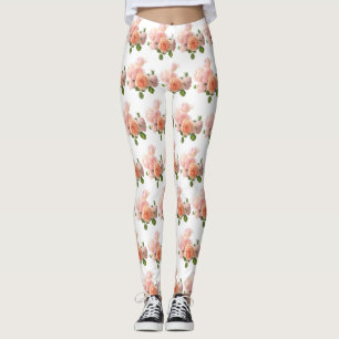 Trendy Rozen Design Modern Elegant Sjabloon Leggings