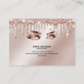 Trendy Rozen Gold Eye met Gold Drips Nazorg Aanbevelingskaartje (Achterkant)