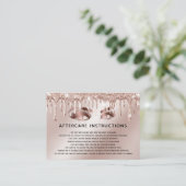 Trendy Rozen Gold Eye met Gold Drips Nazorg Aanbevelingskaartje (Staand voorkant)