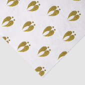 Trendy Rustic Elegant Faux Glitter Gold Deer Track Tissuepapier (Detail)