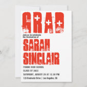 Trendy Rustic Grunge Nurse Graduparty Kaart (Voorkant)