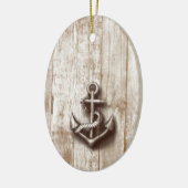 Trendy  rustic nautical anchor keramisch ornament (Links)