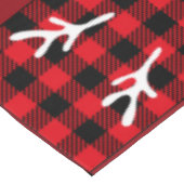 Trendy rustic plaid and white reindeers red black tafelkleed (Gekanteld)