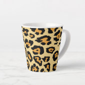 trendy safari mode leopard spots cheetah print latte mok (Rechterhoek)