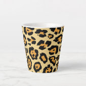 trendy safari mode leopard spots cheetah print latte mok (Voorkant)